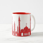 Rote Moschee Ramadan Geschenk Zweifarbige Tasse (VorderseiteRechts)