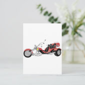 rote Motorradtrasse Postkarte (Stehend Vorderseite)