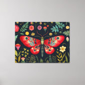 Rote Motte im Nachtgarten Leinwanddruck (Vorderseite)