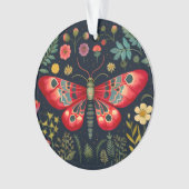 Rote Motte im Nachtgarten Ornament (Vorderseite)