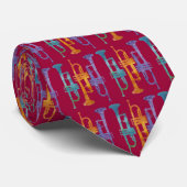 Rote multi Trompete-Krawatte Krawatte (Gerollt)