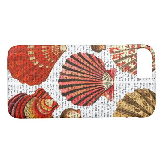 Rote Muscheln Case-Mate iPhone Hülle (Rückseite (Horizontal))
