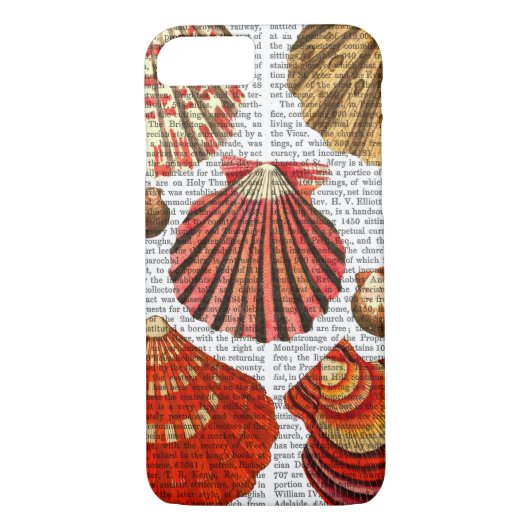 Rote Muscheln Case-Mate iPhone Hülle (Rückseite)