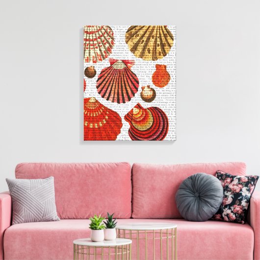 Rote Muscheln Leinwanddruck (Insitu (Wohnzimmer))