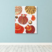 Rote Muscheln Leinwanddruck (Insitu (Holzboden))