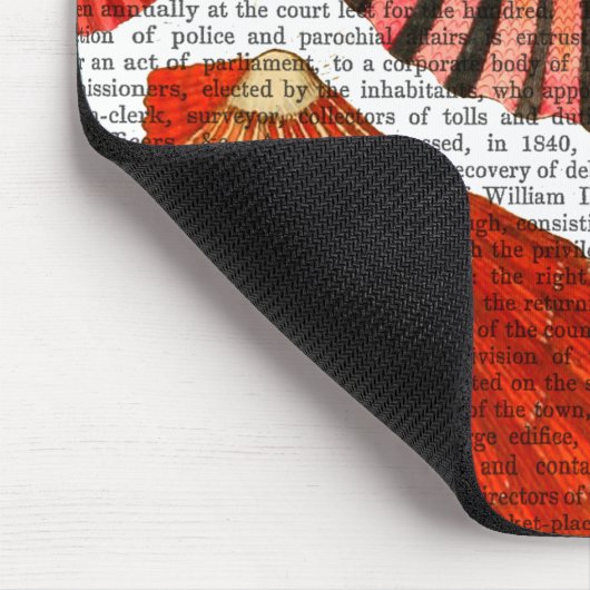 Rote Muscheln Mousepad (Ecke)