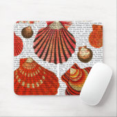 Rote Muscheln Mousepad (Mit Mouse)