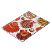Rote Muscheln Notizblock (Linke Seite)