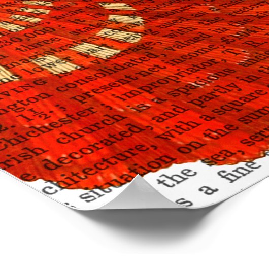 Rote Muscheln Poster (Ecke)