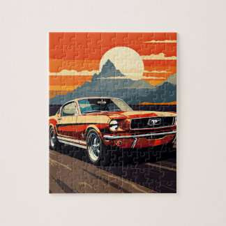 Rote Muscle Cars Puzzle