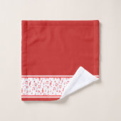 Rote Musik Badhandtuch Set (Waschlappen)