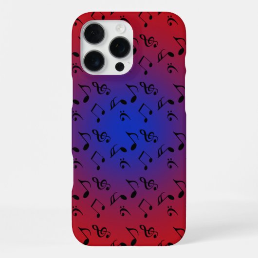 rote Musik blauer Mond iPhone Hülle (Rückseite)
