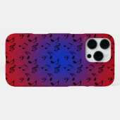 rote Musik blauer Mond iPhone Hülle (Rückseite (Horizontal))