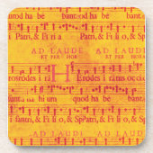 Rote Musik in Orange Getränkeuntersetzer (Vorderseite)