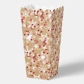 Rote Musik und Schnee auf Papiertüte sehen aus Geschenkschachtel (Rückseite)