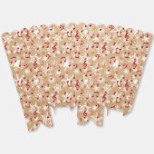 Rote Musik und Schnee auf Papiertüte sehen aus Geschenkschachtel (Ungeklappt)