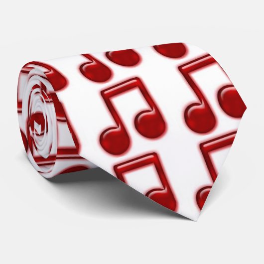 Rote Musiknote-Krawatte Krawatte (Gerollt)