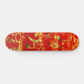 rote Musiknoten Skateboard (Horizontal)