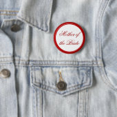 Rote Mutter des Braut-Hochzeits-Buttons Button (Beispiel)