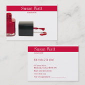 Rote Nagel-Techniker-Visitenkarte Terminkarte (Vorne/Hinten)