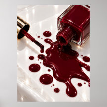 Rote Nagellack-Wandkunst Luxus-Schönheit Glamour-D