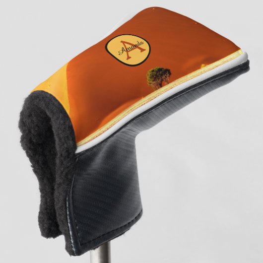 Rote Namibia Sanddünen Foto Monogramm Golf Headcover (3/4 Vorderseite)