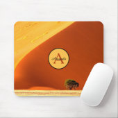 Rote Namibia Sanddünen Foto Monogramm Mousepad (Mit Mouse)
