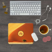 Rote Namibia Sanddünen Foto Monogramm Mousepad