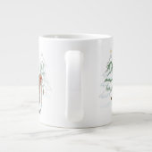 Rote Nase Deer im Snowy Wood Holiday Jumbo-Tasse (Rückseite)