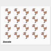 Rote Nase Runder Aufkleber (Blatt)