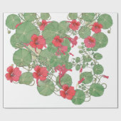 Rote Nasturtien | Antiker Lithograph 1896 Geschenkpapier (Flach)