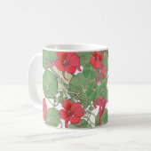 Rote Nasturtien | Antiker Lithograph 1896 Kaffeetasse (Vorderseite Links)