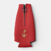 Rote Nautikflasche Cool Flaschenkühler (Rückseite)