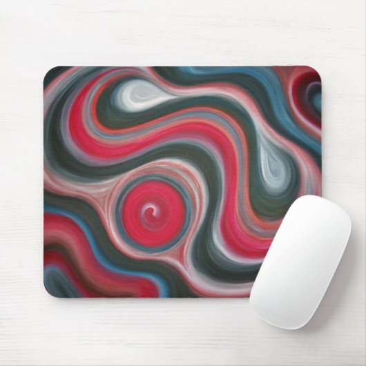 Rote Nebelfleck-Mausunterlage Mousepad (Mit Mouse)