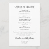 Rote Nelke - Beerdigungsdienst Programm (Rückseite)