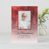 Rote Nelke - Beerdigungsdienst Programm (Stehend Vorderseite)