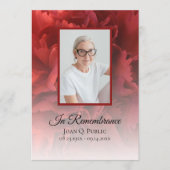 Rote Nelke - Beerdigungsdienst Programm (Vorderseite)