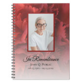 Rote Nelke Bläserfeier zur Beerdigung des Lebens Notizblock (Vorderseite)