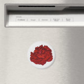 Rote Nelke Magnet (In Situ (Geschirrspüler))