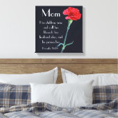 Rote Nelke Muttertagsbibel Sprichwörter 31 Leinwanddruck (Insitu (Schlafzimmer))