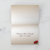 Rote Nelken am Muttertag der Brocade Karte (Innenseite)