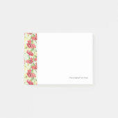 Rote Nelken auf Grün mit Schmetterlingen Post-it Klebezettel (Vorderseite)