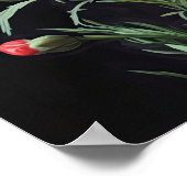 Rote Nelken Blume Art Print Poster (Ecke)