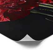 Rote Nelken Blume Art Print Poster (Ecke)