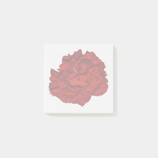 Rote Nelken-Haftnotizen Post-it Klebezettel (Vorderseite)