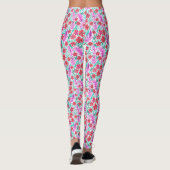 Rote Nelken Leggings (Rückseite)