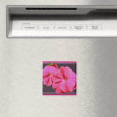 Rote neue Guinea Impatiens Coordinated Items Magnet (In Situ (Geschirrspüler))