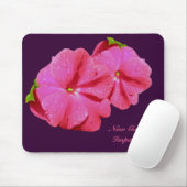 Rote neue Guinea Impatiens Coordinated Items Mousepad (Mit Mouse)