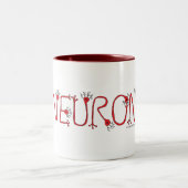 Rote Neuron-Kaffee-Tasse Zweifarbige Tasse (Mittel)