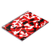 Rote Niederschlag-Camouflage (AOM Entwurf) Notizblock (Linke Seite)